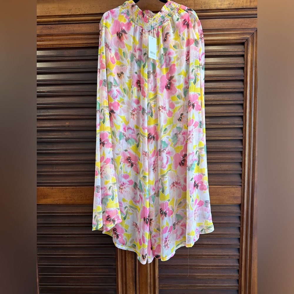 MISA Wide-leg Pants in Floral water color  Chiffon SIZE XS